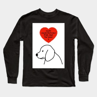 Dog Fur Baby Valentines Greeting Long Sleeve T-Shirt